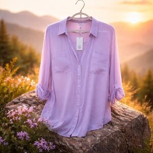 Candie's Light Purple Button Down Shirt. Retails for $38